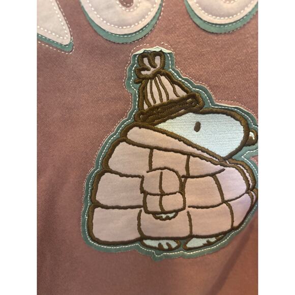 Puffer jacket snoopy pink sweatshirt size M - Picture 4 of 5
